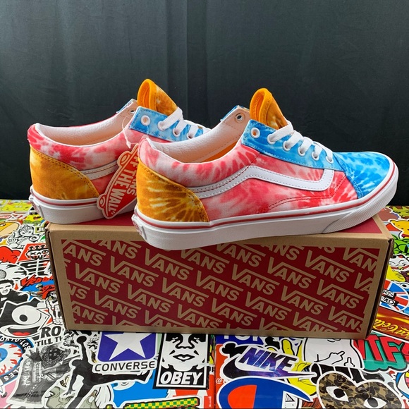 Vans Old Skool Multicolor Tie-Dye Womens Various Sizes - Picture 12 of 12